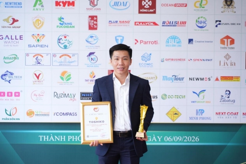 toshiko khang dinh uy tin voi giai thuong thuong hieu xuat sac quoc gia