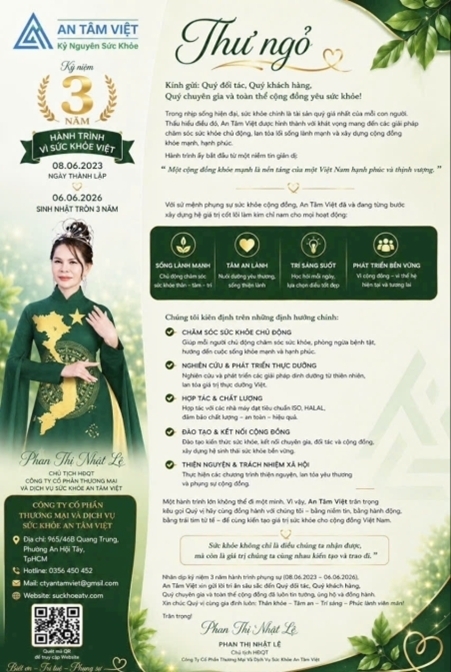 an tam viet ky niem 3 nam thanh lap   hanh trinh kien tao gia tri song khoe vi cong dong