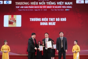 thit bo kho dona meat cua cong ty co phan xuat nhap khau thao nguyen foods vinh du nhan giai thuong  top 100   san pham dich vu tot nhat vi nguoi tieu dung nam 2023