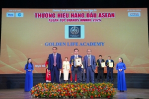 golden life academy vinh du nhan giai thuong top 10   thuong hieu giao duc va dao tao hang dau asean 2025