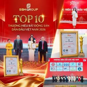 ssm group duoc vinh danh top 10 thuong hieu bat dong san dan dau viet nam 2026