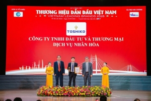toshiko ghi dau an voi giai thuong danh gia  san pham   dich vu chat luong viet nam  tai le cong bo thuong hieu dan dau viet nam 2026