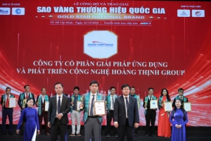 cong ty cp giai phap ung dung va phat trien cong nghe hoang thinh group vinh du dat thanh tich  top 10 thuong hieu hang dau quoc gia 2024