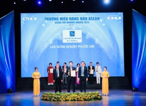 lan rung resort phuoc hai duoc vinh danh top 10 thuong hieu hang dau asean 2023