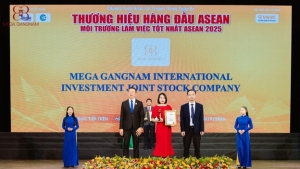 mega gangnam cung triet ly phat trien con nguoi ben vung duoc cong nhan tai le trao giai asean top brands award 2025