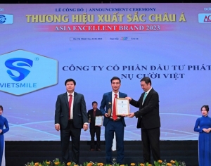 cong ty nu cuoi viet vinh du don nhan giai thuong  top 10 thuong hieu xuat sac chau a 2023