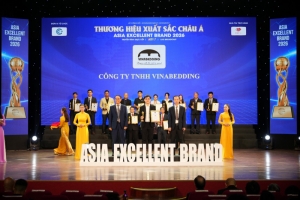 vinabedding chinh thuc duoc vinh danh top 10 thuong hieu xuat sac chau a 2026