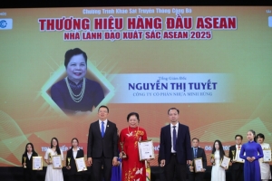 doanh nhan nguyen thi tuyet  nguoi phu nu tien phong dua nhua minh hung len tam cao moi