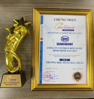 cong ty co phan bon nuoc binh minh sai gon vinh du don nhan danh hieu top 10 thuong hieu hang dau asean 2025