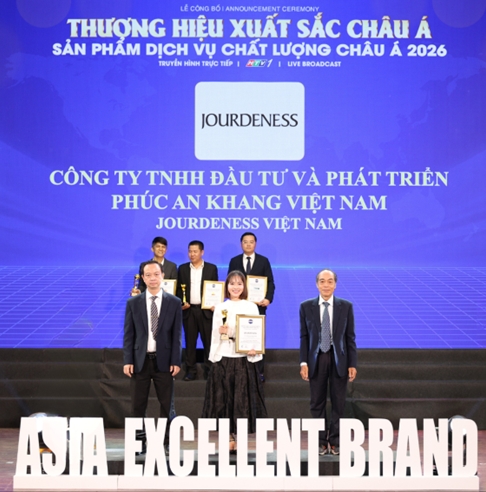 jourdeness spa vinh du nhan giai thuong   thuong hieu xuat sac chau a 2026