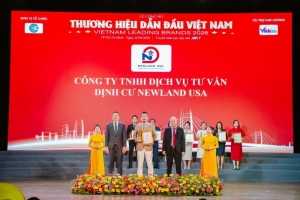 newland usa duoc vinh danh top 10 thuong hieu dan dau viet nam 2026