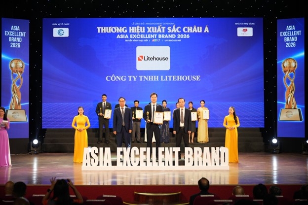 litehouse vinh du nhan giai thuong top 10 thuong hieu xuat sac chau a 2026